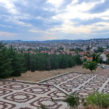 Stara Zagora, as seen from the monument to the defenders, is a medium-sized city with about 120,000 inhabitants